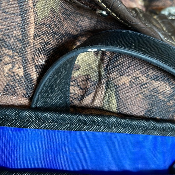 Soma Large PVC Blue & Black Baroque Print Tote Size 18”W x 13.5”H - Picture 6 of 8